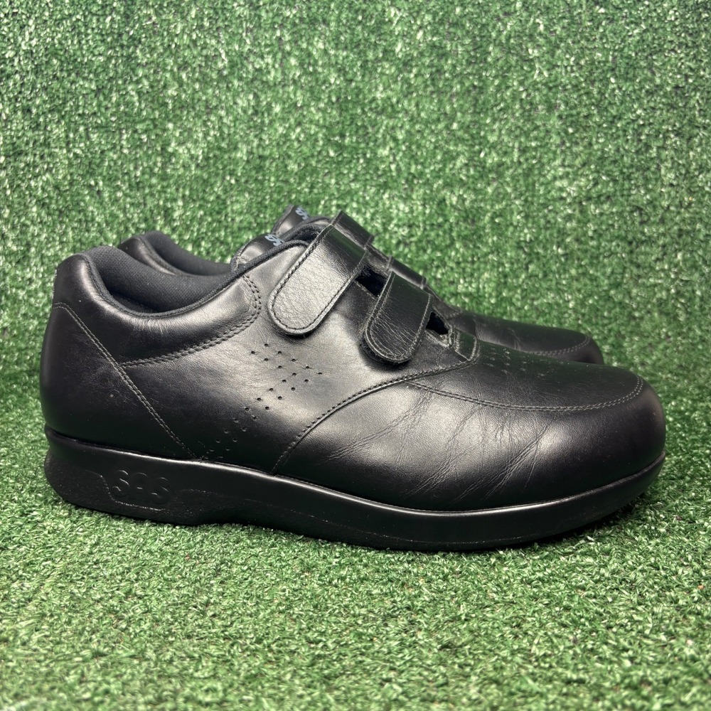 SAS VTO Leather Tripad Comfort Walking Sneaker Black Leather Mens 9.5 WW Extra